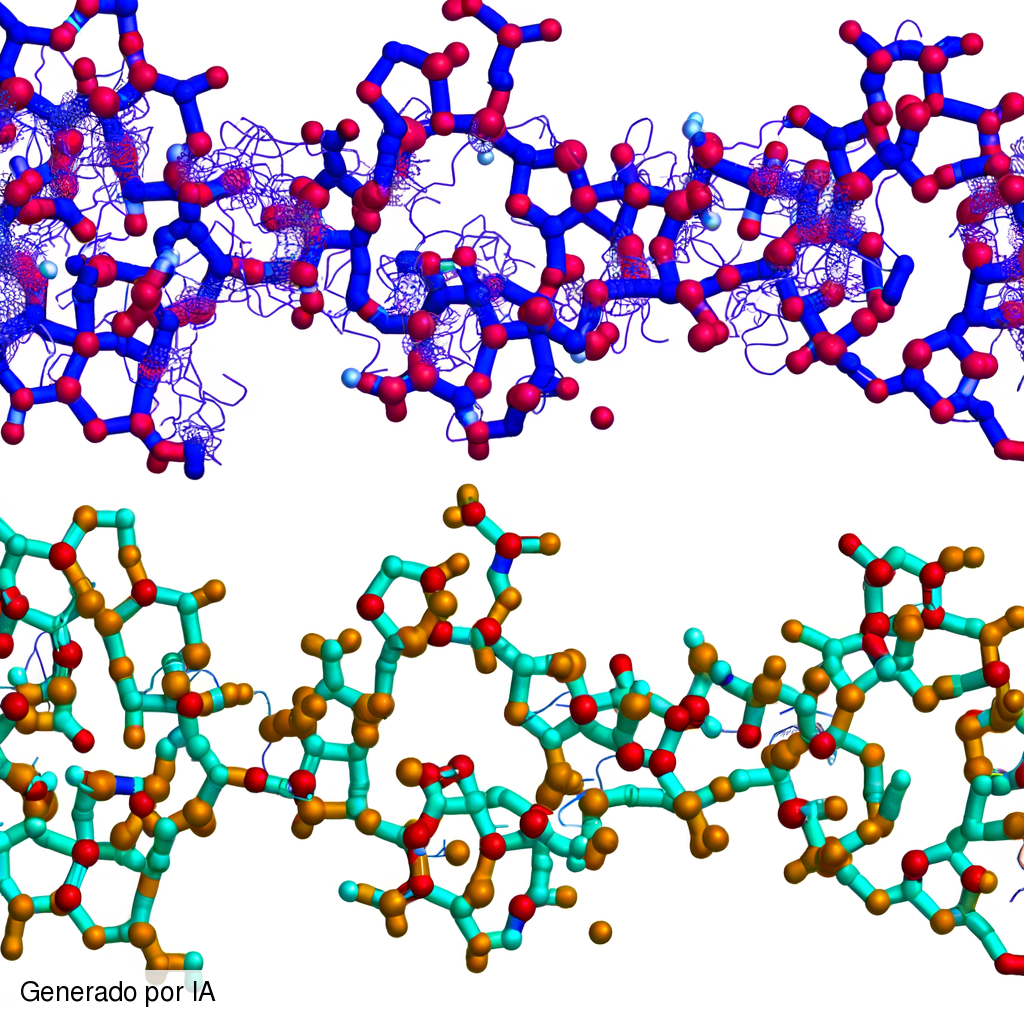 generar una imagen de la molecula de glucogeno - Generado por IA